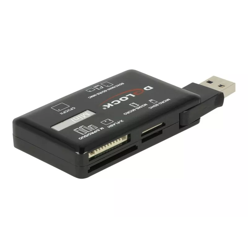 DeLOCK SuperSpeed USB -kortinlukija CF SD Micro SD MS M2 xD 5 Gbps