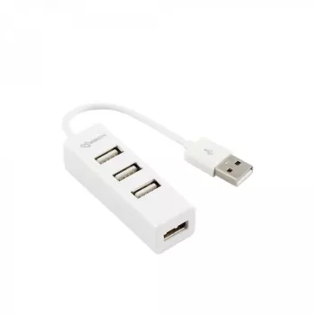 Sbox H-204W USB 4-porttinen keskitin kokosvalkoinen