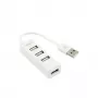 Sbox H-204W USB 4-porttinen keskitin kokosvalkoinen