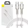 USB-C Lightning-kaapeli Baseus Cafule 1 m, 20 W, sinkkikotelo, valkoinen