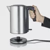 Severin WK 3449 vedenkeitin — 1,7 l, 2400 W, ruostumaton teräs/muovi, musta-hopea