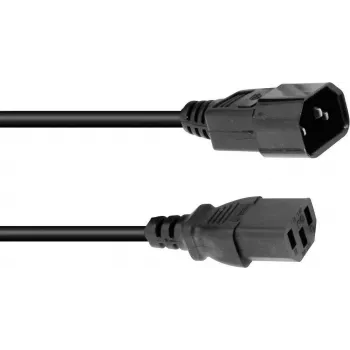 Jatkojohto Omnitronic 30235200, 1 m, 3×1,0 mm², musta