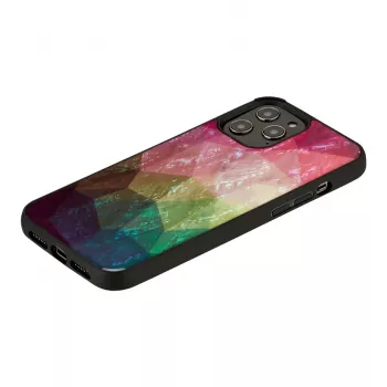 iKins suojakotelo Apple iPhone 12 / 12 Pro — vesikukkakuosi, musta