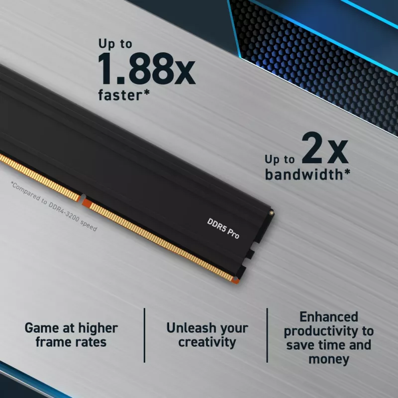 Micron Crucial - DDR5 - sarja - 48 GB: 2 x 24 GB - DIMM 288-PIN