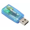 USB-ulkoinen äänikortti Gembird Virtus2 — USB-liitäntä, 3,5 mm kuulokkeet, sininen läpinäkyvä