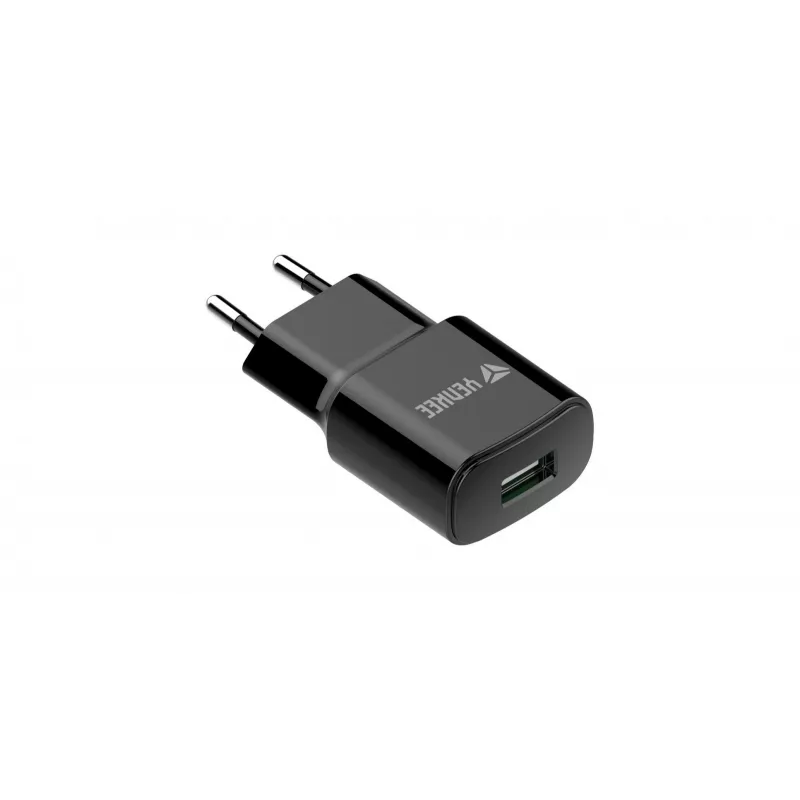 Verkko-USB-A-laturi YENKEE YAC 2013BK — 12 W, 2,4 A lähtö