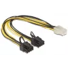 DeLOCK 83433 sisäinen virtakaapeli 0,3 m PCI-E 6+2 Pin 6-Pin