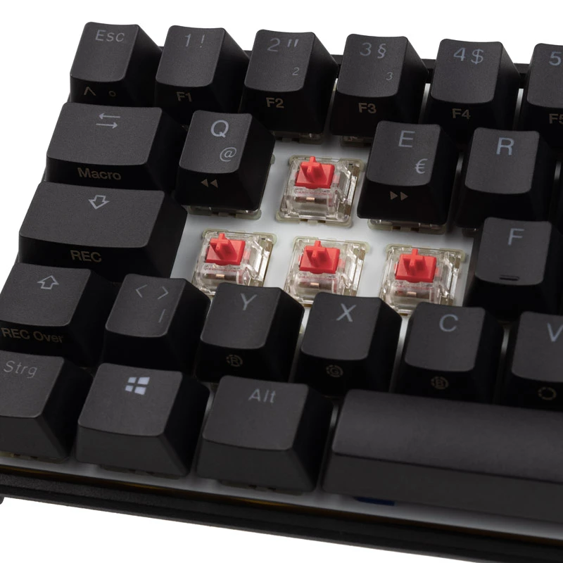Ducky Mecha Pro SF -näppäimistö, pelikäyttöön, USB, saksalainen, musta