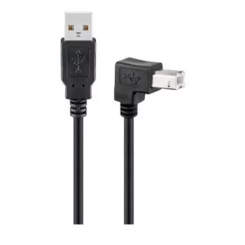 Microconnect USBAB2ANGLED USB-kaapeli USB 2.0 2 m USB A USB B musta