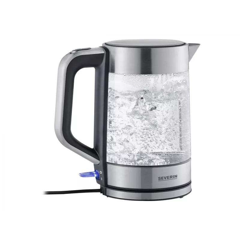 Vedenkeitin Severin 1,7 l 2200 W musta ruostumaton teräs läpinäkyvä