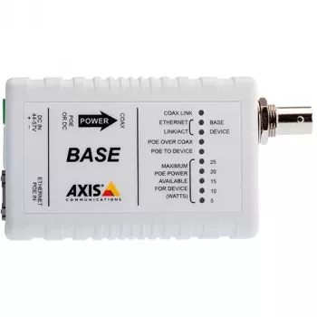 Mediamuunnin – RJ45 – BNC – Ethernet koaksiaalikaapelilla – PoE+ – perusyksikkö