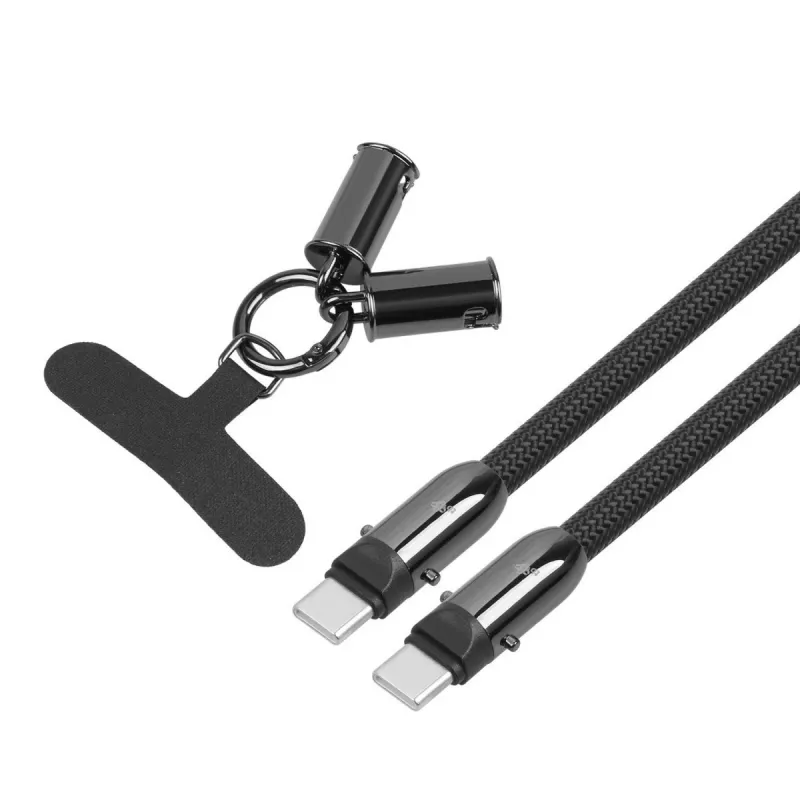 2in1 USB-C kaapeli 1m musta