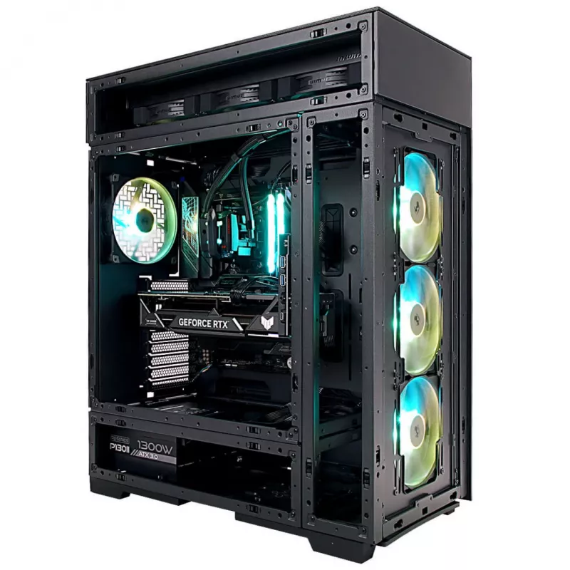 InWin Modfree Deluxe Big-Tower karkaistu lasi - musta