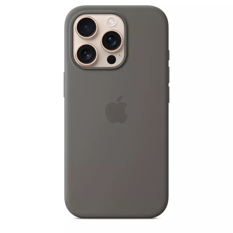Apple iPhone 16 Pro -silikonikotelo MagSafe-yhteensopiva - kiviharmaa