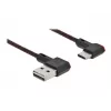 USB-kaapeli DeLOCK EASY-USB 2.0 Type-A-urosliitin Type-C-urosliittimeen 0,5 m musta