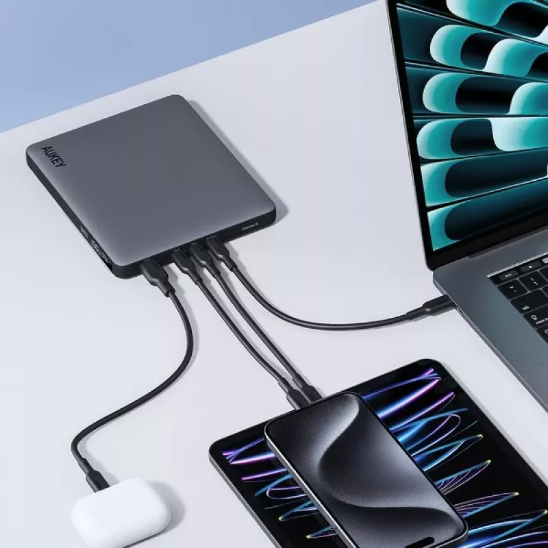 AUKEY Sprint X 20000mAh 100W kannettavan tietokoneen varavirtalähde PD3.0 - harmaa