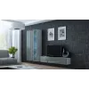 Cama vitriini VIGO '180' 180/40/30 valkoinen/harmaa kiiltävä