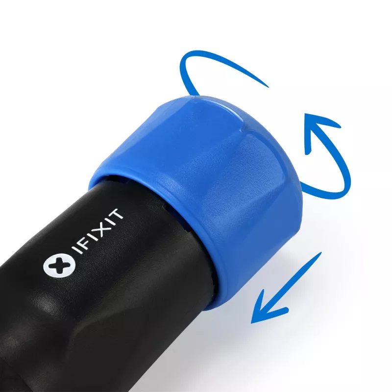 iFixit Narwhal 6-in-1-ruuvimeisseli lukittavalla kääntyvällä korkilla, musta