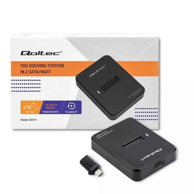 Telakointiasema SSD M.2 SATA, NGFF, USB 3.1
