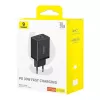 Baseus P10111404113-00 Cube USB-C / USB-A 30W laturi musta