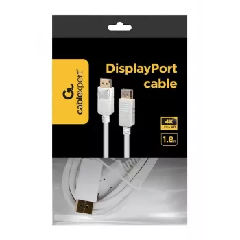 DisplayPort-kaapeli Gembird CC-DP2-6-W – DisplayPort - DisplayPort, 1,8 m, valkoinen