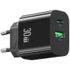 USAMS-laturi USA001631 30W 1x USB-C ja 1x USB-A pikalataus