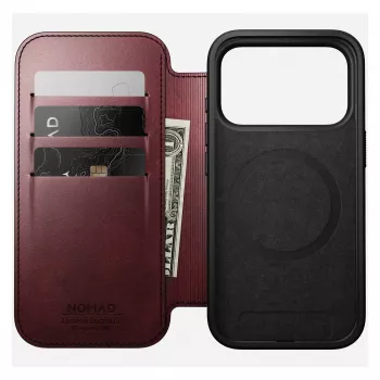 Nomad Modern Leather Folio -puhelinkotelo Apple iPhone 17 Pro, 6,3