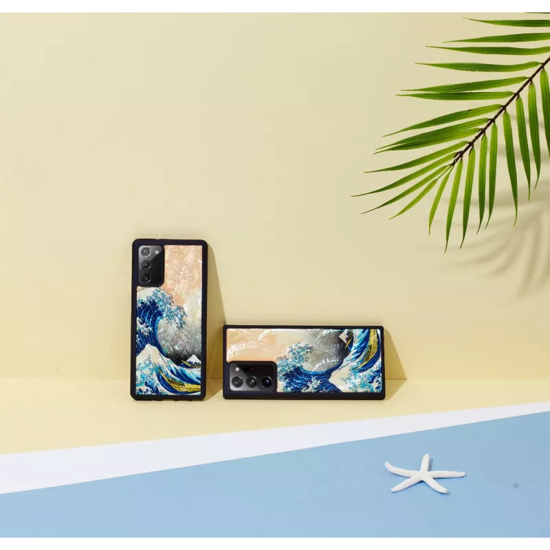 Suojakotelo iKins Samsung Galaxy Note 20:lle Great Wave -kuviolla