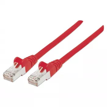 Intellinet verkkokaapeli, Cat6, 0,5 m, punainen, kupari, S/FTP, LSOH / LSZH, PVC, RJ45, kullatut kontaktit, taittumissuoja, suojuksella, elinikäinen takuu