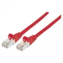 Intellinet verkkokaapeli, Cat6, 0,5 m, punainen, kupari, S/FTP, LSOH / LSZH, PVC, RJ45, kullatut kontaktit, taittumissuoja, suojuksella, elinikäinen takuu