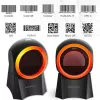 Qoltec 50857 langallinen pöytäviivakoodinlukija, 1D/2D, QR, USB, 1,75 m johto