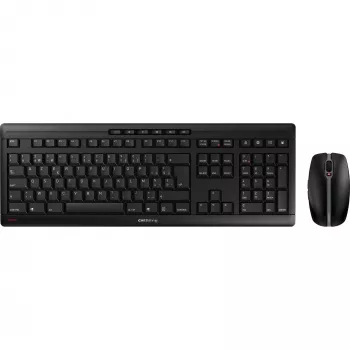 CHERRY Stream Desktop Recharge näppäimistö hiiri sisältyy yleismalli RF langaton AZERTY belgia musta