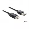 USB-kaapeli DeLOCK EASY-USB 2.0-A 3 m musta