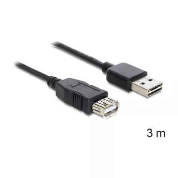 USB-kaapeli DeLOCK EASY-USB 2.0-A 3 m musta