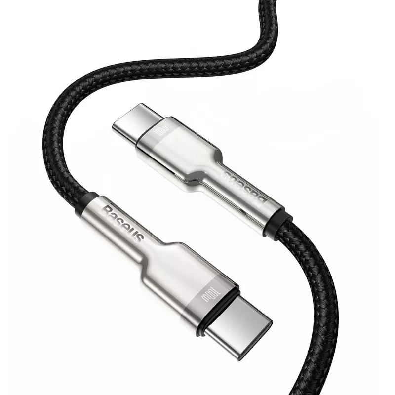 USB-C–USB-C-kaapeli Baseus CATJK-C01, USB 3.2 Gen 1, 1 m, musta