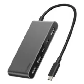 Belkin Connect, USB Type-C, HDMI, USB 2.0 Type-A, USB Type-C, 5000 Mbit/s, 60 Hz, 3840 x 2160 pikseliä, musta