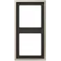 Kytkimen kansi JUNG ES 2982 – musta ja ruostumaton teräs, ruuviton, 81×152 mm