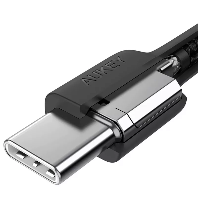 Aukey CB-CD45 USB-C – USB-C -kaapeli, Quick Charge, 0,9 m, musta