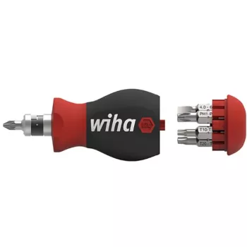 Wiha Stubby bits-ruuvimeisselisarja 8 kpl kuusiokolo, ulkokuusiokolo, Phillips, Pozidriv, ura, TORX (43613)