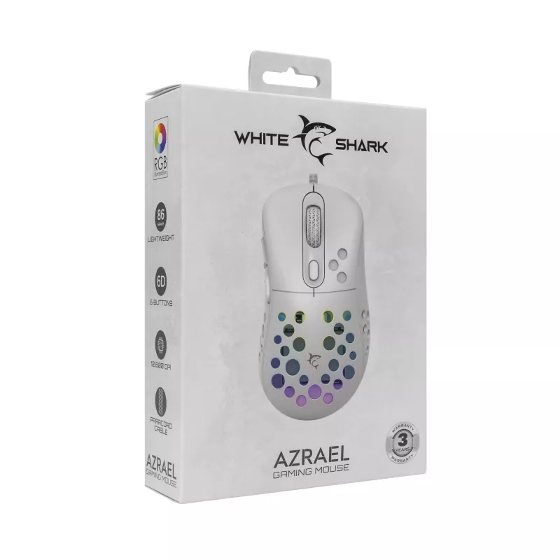 Hiiri White Shark GM-5013 Azrael valkoinen USB