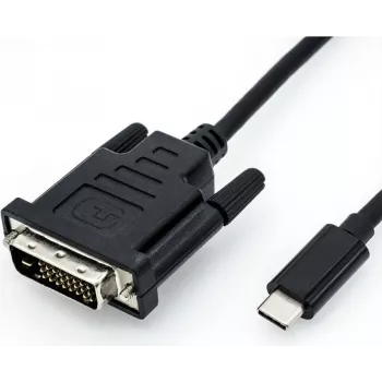 Videokaapelisovitin ROLINE 11.04.5830 USB Type-C - DVI 1 m musta