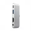 Satechi Aluminium USB-C-keskitin iPad Pro hopea