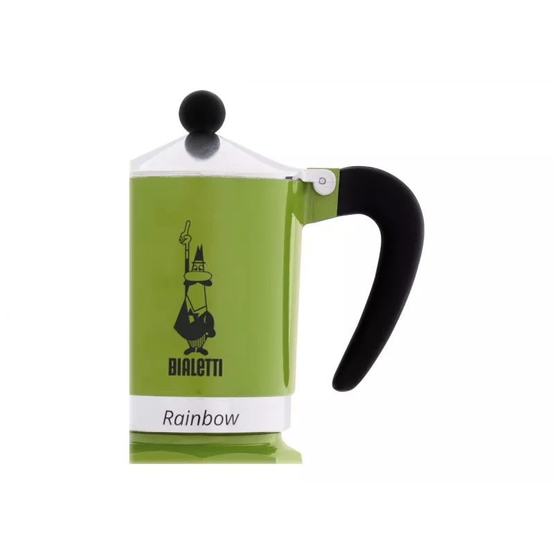 Bialetti Rainbow mokkapannu musta, vihreä