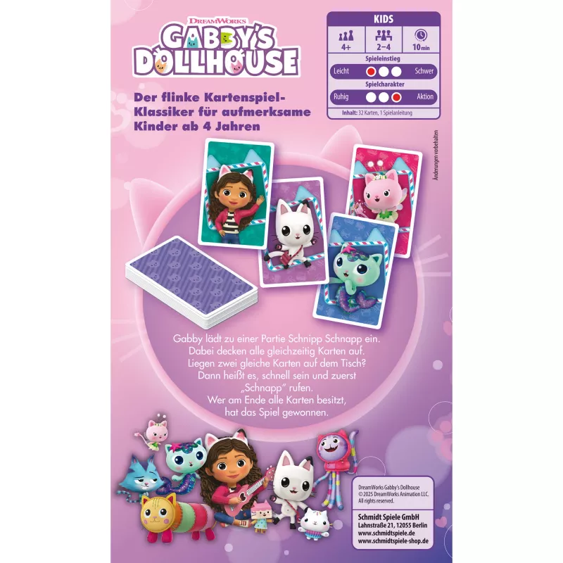 Gabby's Dollhouse Schnipp Schnapp, lautapeli