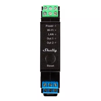 Pro 2PM, 25A, Wi-Fi, LAN ja Bluetooth 2-kanavainen älyrele energiamittauksella, kodin automaatio