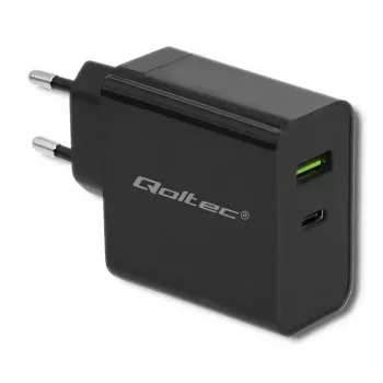 Virtalähde QOLTEC 51717 45W 20V 3A AC-laturi sisäkäyttöön älykellolle, musta