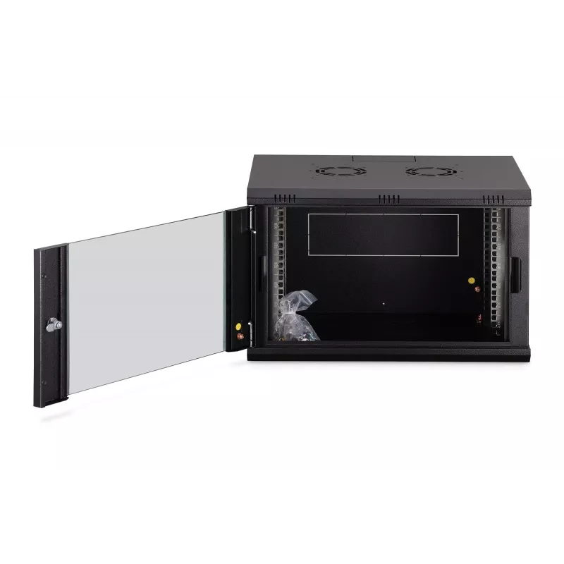 Seinäkiinnitteinen 19 tuuman räkkikaappi DIGITUS Dynamic-N DN-37101 — 7U, 600x450 mm, IP20, avainlukko, kokoamaton