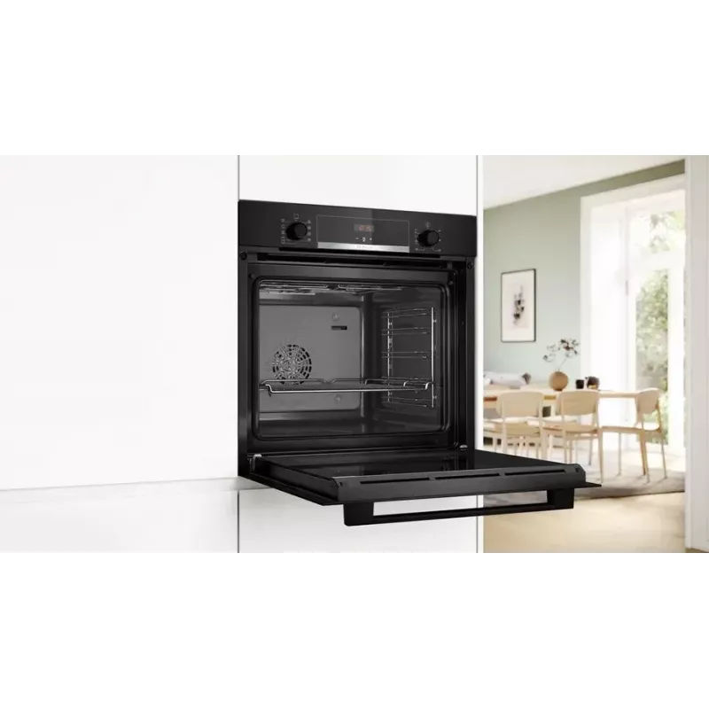 BOSCH HBA514BB3 uuni + BOSCH HEZ538000 yksivaiheiset teleskooppikiskot