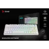 SAVIO PHENIX WHITE langaton mekaaninen näppäimistö, Gateron Red Pro, ABS