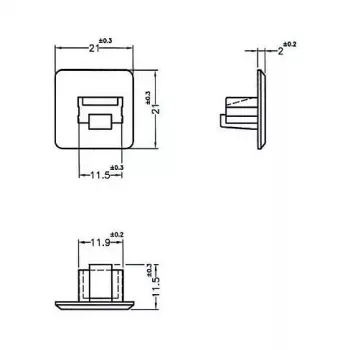 Naarasliittimen turvasuoja RJ-45 DeLOCK 64019